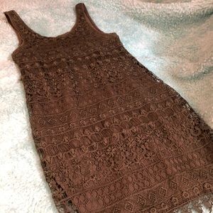 Olive Crochet Dress